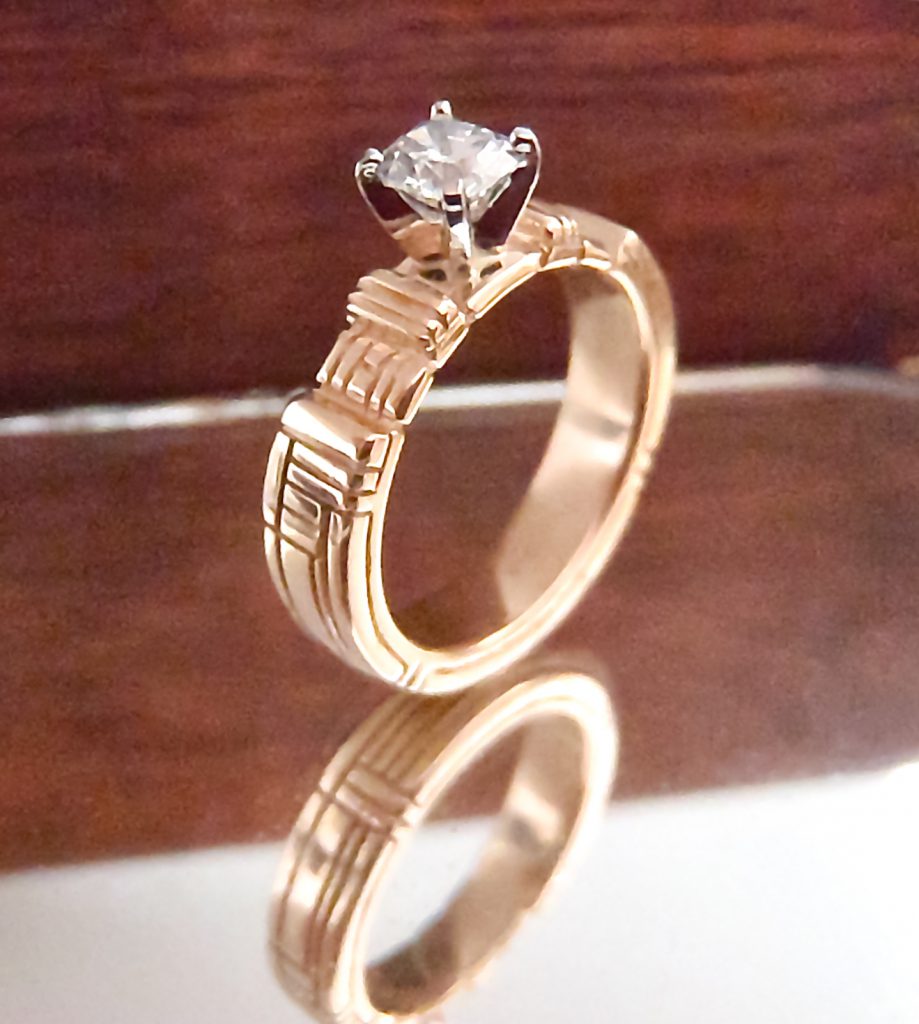 Diamond Engagement Ring, 14K Gold, 2013