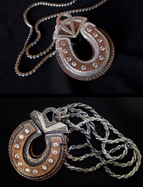 Luck Pendants, Copper, Sterling Silver and Spinels, 2006